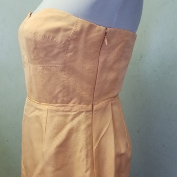 NWT J.Crew Tube top open back PEACH dress women's size 4  (U23) - Picture 4 of 8